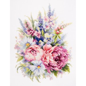 Набор для вышивания крестом «Цветочный вальс» 19 × 26 см
