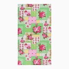 Полотенце 35х60 см, Пэчворк, зеленый, вафля, 120 гр/м2, хлопок 100% 9709739