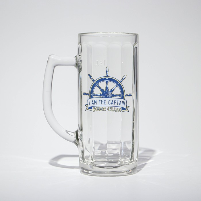 Кружка для пива «Гамбург. Капитан», стеклянная, 500 мл, микс