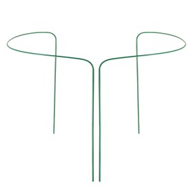Кустодержатель, d = 80 см, h = 80 см, ножка d = 1 см, металл, набор 2 шт., зелёный