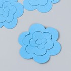 Заготовка из фоамирана "Цветок завиток" 10х9,5 см  набор 5 шт. ярко-голубой - Фото 2