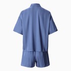 Пижама женская (рубашка и шорты) KAFTAN "Полоса" р.48-50, синий - Фото 11