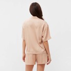 Пижама женская (рубашка и шорты) KAFTAN Silk, р.48-50, бежевый - Фото 4