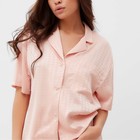 Пижама женская (рубашка и шорты) KAFTAN Silk, размер 40-42, розовый - Фото 3