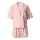 Пижама женская (рубашка и шорты) KAFTAN Silk, размер 40-42, розовый - Фото 7