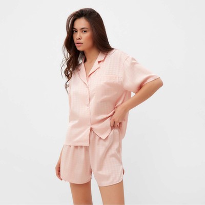 Пижама женская (рубашка и шорты) KAFTAN Silk, р.44-46, розовый