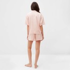 Пижама женская (рубашка и шорты) KAFTAN Silk, р.44-46, розовый - Фото 6