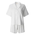 Пижама женская (рубашка и шорты) KAFTAN Silk, р.48-50, белый - Фото 6