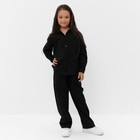 Костюм (рубашка и брюки) детский KAFTAN "Лен", р.30 (98-104 см) черный - фото 319752463