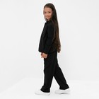 Костюм (рубашка и брюки) детский KAFTAN "Лен", р.32 (110-116см) черный - фото 22369398