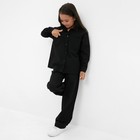 Костюм (рубашка и брюки) детский KAFTAN "Лен", р.32 (110-116см) черный - фото 22369401
