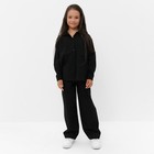 Костюм (рубашка и брюки) детский KAFTAN "Лен", р.32 (110-116см) черный - фото 22369402