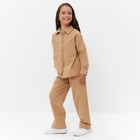 Костюм (рубашка и брюки) детский KAFTAN "Лен", размер 28 (86-92см) бежевый - фото 26586036
