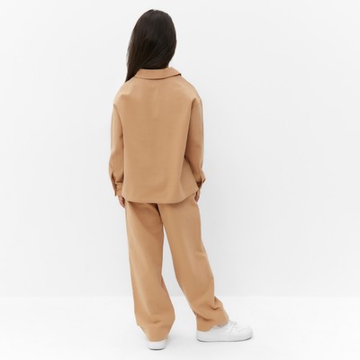 Костюм (рубашка и брюки) детский KAFTAN «Лён», размер 32 (110-116 см), бежевый