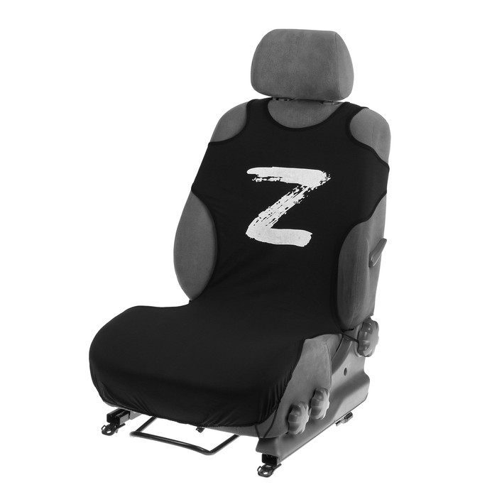 Чехол-майка TORSO "Z", на переднее сиденье, черный, хлопок - Фото 1