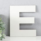 Панно буква "E" 16,5х20 см, белая - фото 10656632