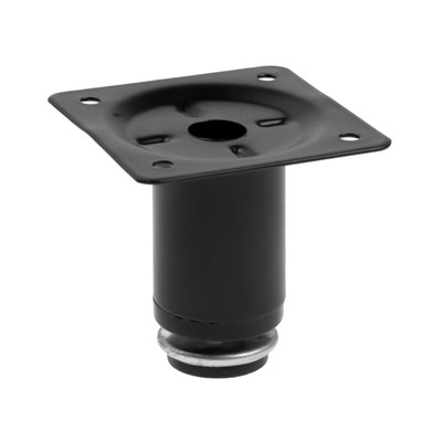 Опора круглая OKR=001BL ТУНДРА, d=30 мм, H=60 мм, чёрная