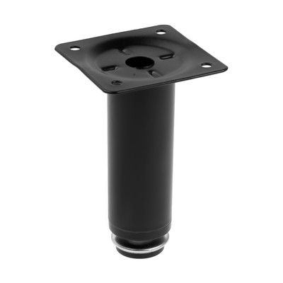 Опора круглая OKR=001BL ТУНДРА, d=30 мм, H=100 мм, чёрная