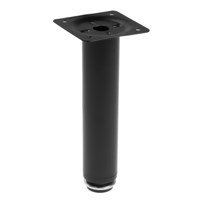 Опора круглая OKR=001BL ТУНДРА, d=30 мм, H=150 мм, чёрная - Фото 1