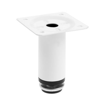 Опора круглая OKR=001WH ТУНДРА, d=30 мм, H=80 мм, белая