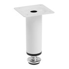 Опора круглая OKR=001WH ТУНДРА, d=30 мм, H=100 мм, белая - Фото 2