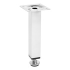 Опора квадратная OKV001CR ТУНДРА, d=25×25 мм, H=150 мм, цвет хром - Фото 2