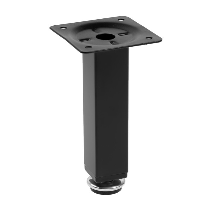 Опора квадратная OKV001BL ТУНДРА, d=25×25 мм, H=120 мм, чёрная - Фото 1