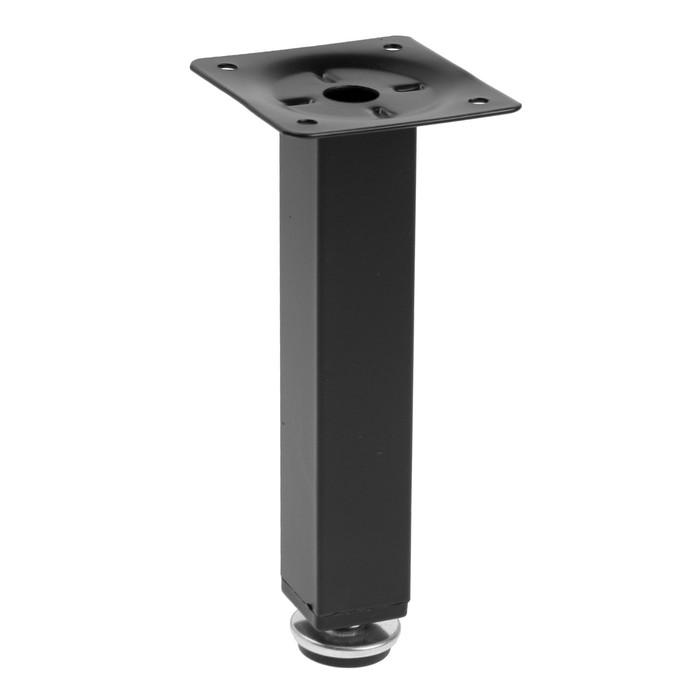 Опора квадратная OKV001BL ТУНДРА, d=25×25 мм, H=150 мм, чёрная - Фото 1