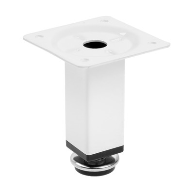 Опора квадратная OKV001WH ТУНДРА, d=25×25 мм, H=80 мм, белая