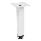 Опора квадратная OKV001WH ТУНДРА, d=25×25 мм, H=150 мм, белая - Фото 1