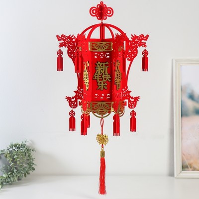 Подвеска новогодняя «Дворцовый фонарь - Дракон поздравляет с Новым годом», 36×36×75 см