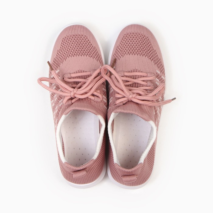 Кроссовки детские, цвет пыльно-розовый, принт микс р. 32