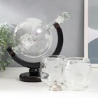 Винный набор сувенирный «Корабль в шаре»: графин 800 мл, 2 бокала по 250 мл - Фото 1