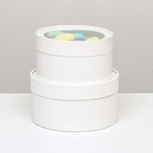 Набор 2 в 1 круглых коробок «Белая» с окном, 21×11 - 18×10 см - Фото 3