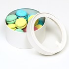 Набор 2 в 1 круглых коробок «Белая» с окном, 21×11 - 18×10 см - Фото 4