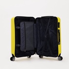 Чемодан на колёсах Goran Tomp маленький 111 л (L), на молнии, кодовый замок, 4 колеса, жёлтый - фото 43270251