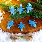 Прищепки для декора «Снежинки» голубые, 6 шт. - фото 319617405