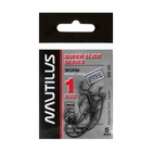 Крючок офсетный Nautilus Offset Super Slide Series Worm SS-03PTFE, № 1, 5 шт. - фото 281445644