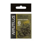 Крючок Nautilus Sting Carp Curved Shank S-1148PTFE, № 6, 10 шт. 9808830 - фото 10658651