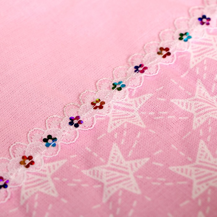 Кукольное постельное «Звезды на розовом», простынь, одеяло 46х36 см, подушка 23х17 см - фото 1885694855