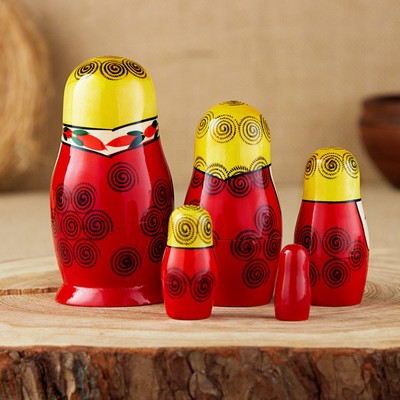 Матрёшка дерево «Семёновская», 5-и кукольная, 10 см