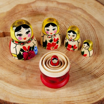 Матрёшка дерево «Семёновская», 5-и кукольная, 10 см