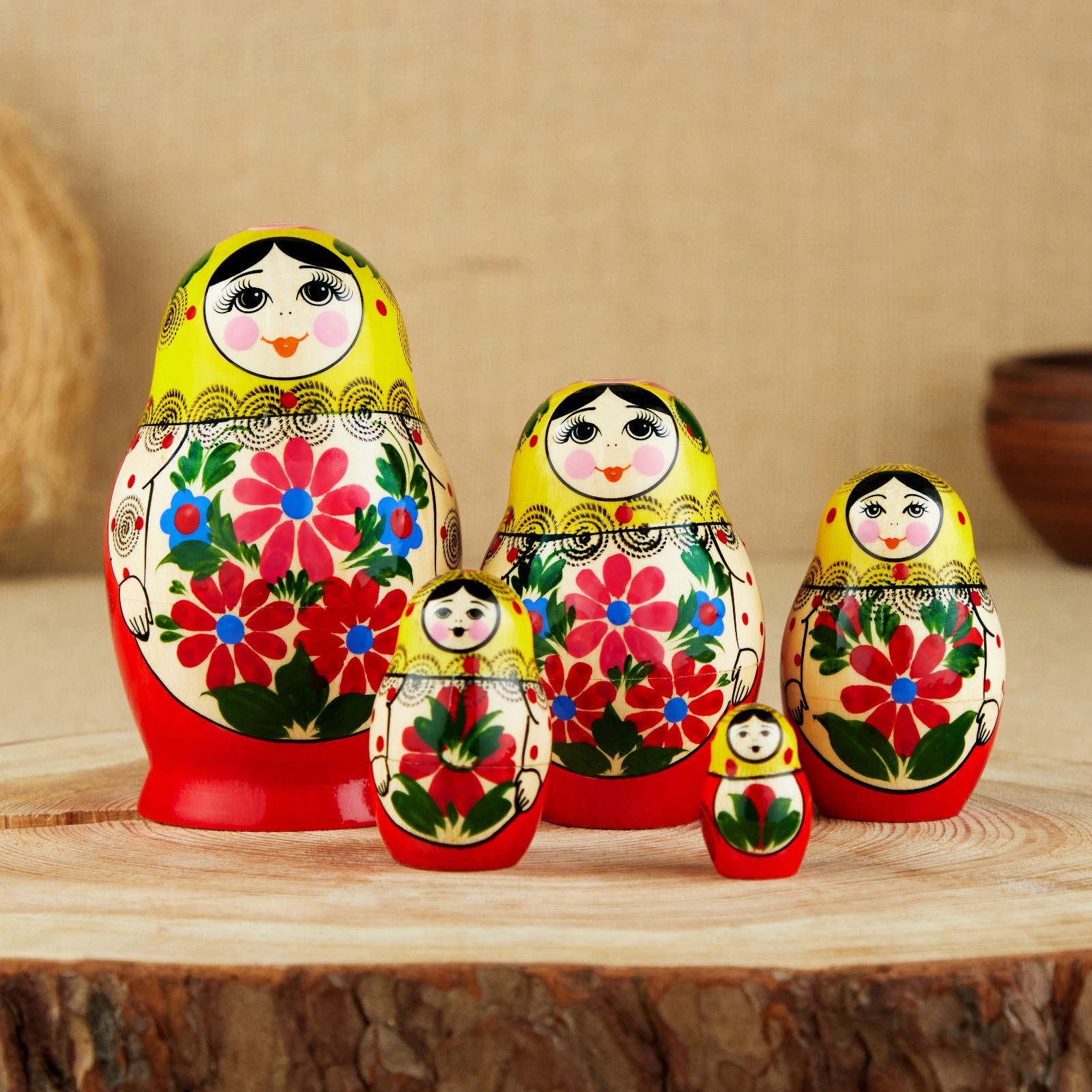 Матрешка "Семеновская.Мария", 5-и кукольная,высшая категория (9779266 ...
