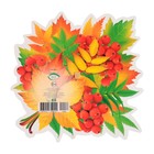 Украшение на скотче "Осенний букет" листья, рябина, 26х26 см (комплект 2 шт) - фото 25275843