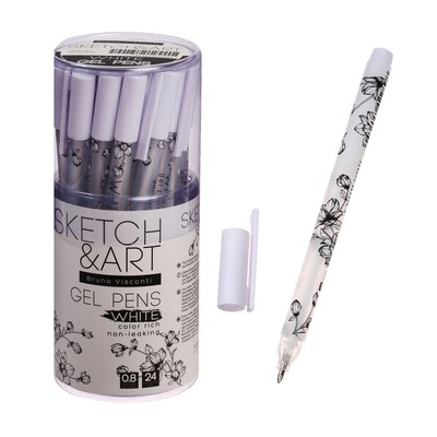 Ручка гелевая SKETCH&ART UniWrite.WHITE, 0,8 мм, белый