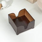 Салфетница деревянная «Мокко», без гравировки, с салфетками, цвет шоколадный - фото 4384880