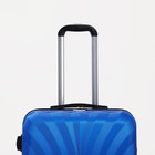 Чемодан средний 60 л (M) «Фабрика КАРТЕКС», отдел на молнии, кодовый замок, 4 колеса, цвет светло-синий - фото 26137564