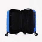 Чемодан средний 60 л (M) «Фабрика КАРТЕКС», отдел на молнии, кодовый замок, 4 колеса, цвет светло-синий - фото 26137567