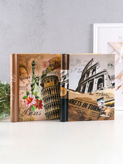 Фотоальбом магнитный на 20 листов «Виды Европы», 29×24×2 см, МИКС