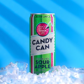 Газированный напиток Candy Can "Sour Apple", 330 мл